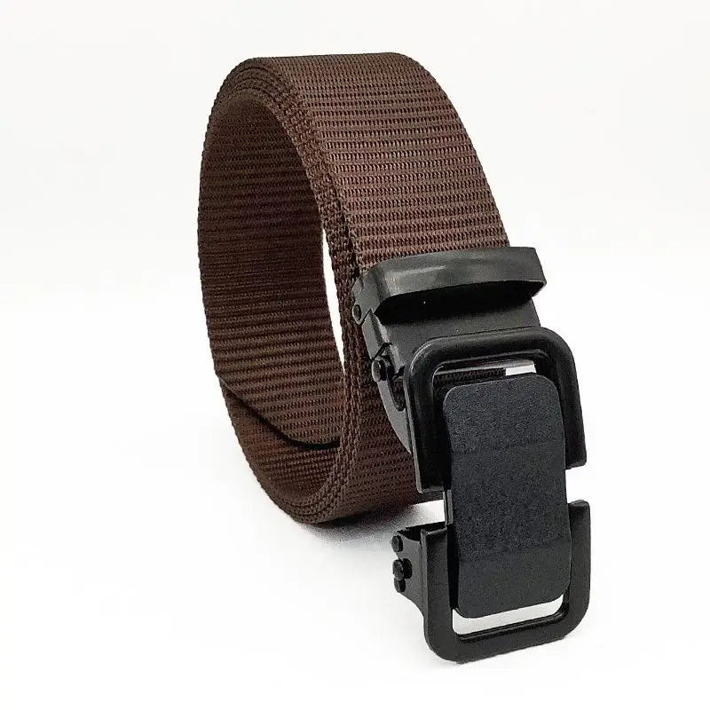 Cinturón informal de nailon tejido para hombre, ideal para actividades al aire libre y deportivas (B005)