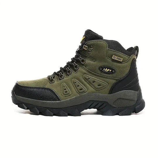 Botas ortopédicas de montañismo para hombre, con soporte para el tobillo, impermeables, antideslizantes, de punta ancha y tácticas (mejora de durabilidad)