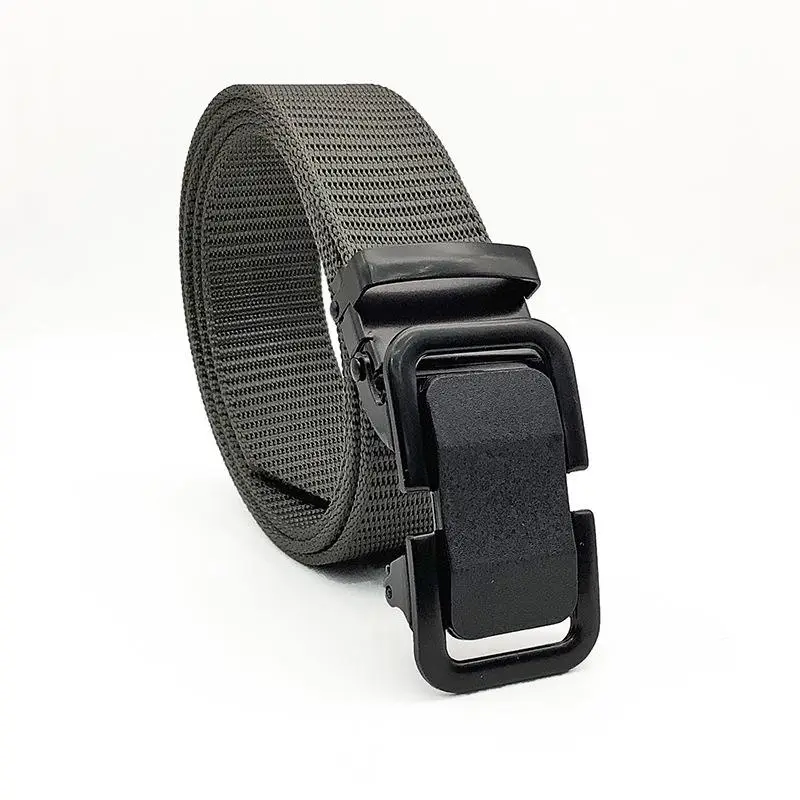 Cinturón informal de nailon tejido para hombre, ideal para actividades al aire libre y deportivas (B005)