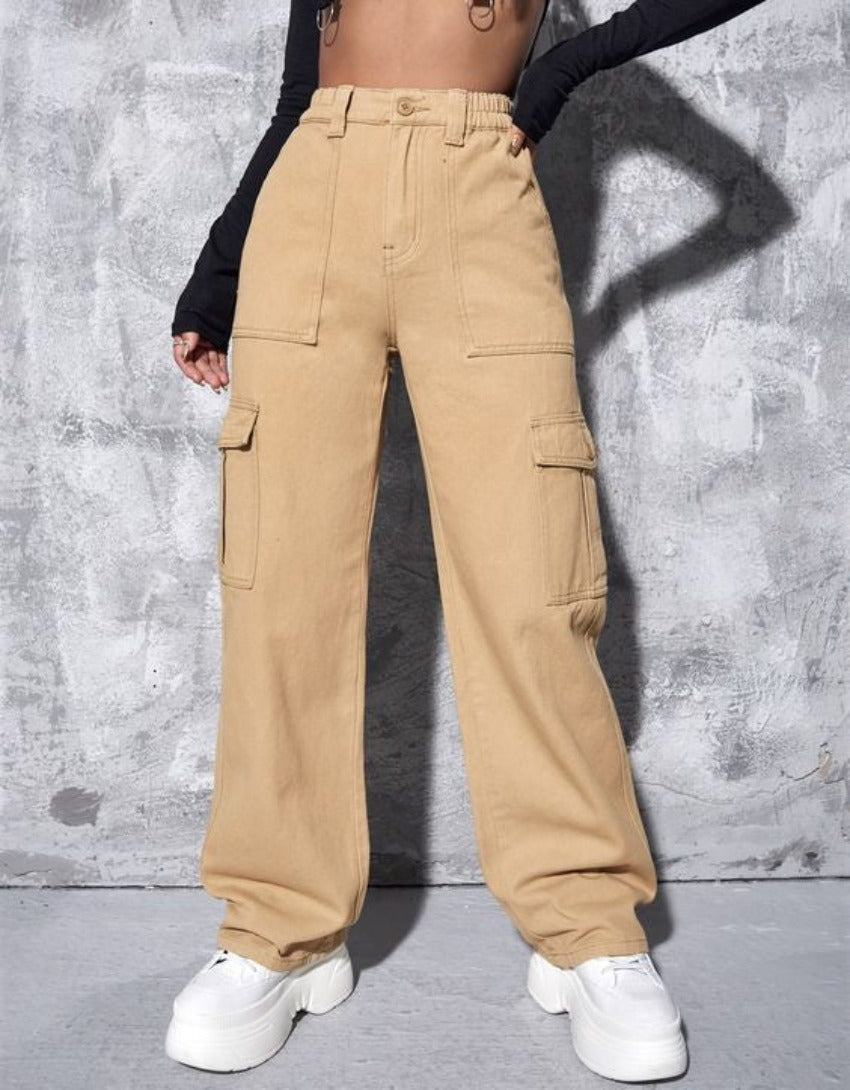 Último día 50% de descuento🎁 Pantalones cargo de pierna recta ajustables