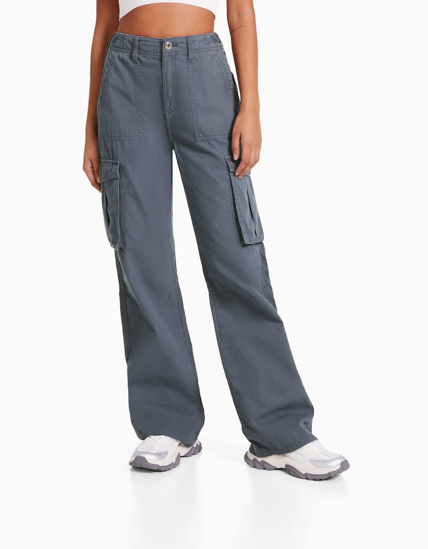 Último día 50% de descuento🎁 Pantalones cargo de pierna recta ajustables
