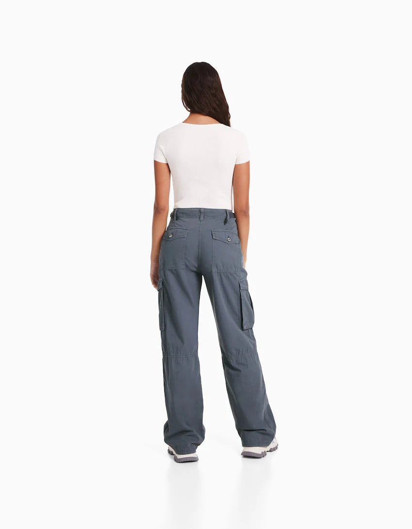 Último día 50% de descuento🎁 Pantalones cargo de pierna recta ajustables
