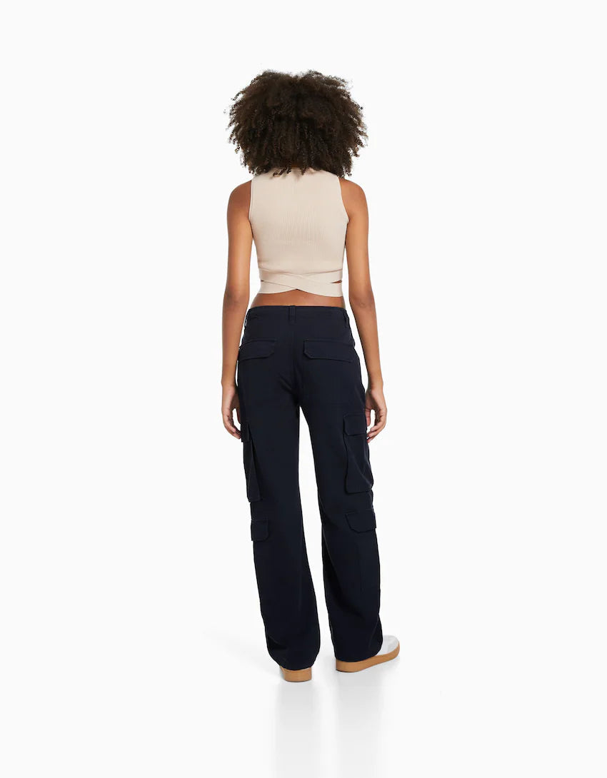 Último día 50% de descuento🎁 Pantalones cargo de pierna recta ajustables