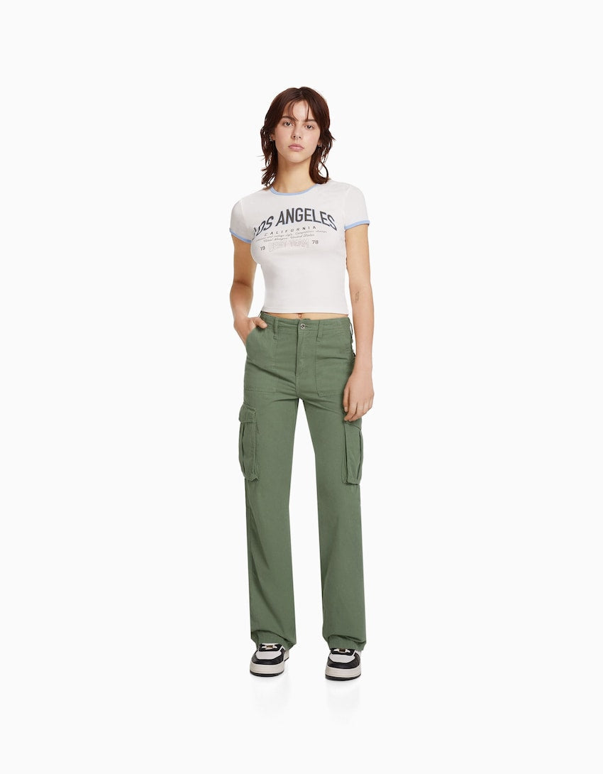 Último día 50% de descuento🎁 Pantalones cargo de pierna recta ajustables