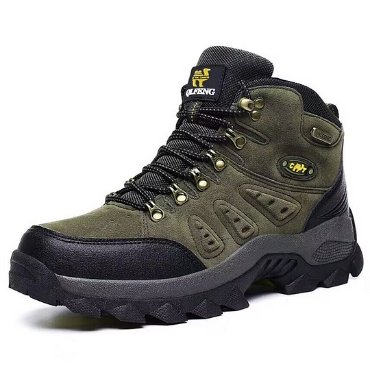 Botas ortopédicas de montañismo para hombre, con soporte para el tobillo, impermeables, antideslizantes, de punta ancha y tácticas (mejora de durabilidad)