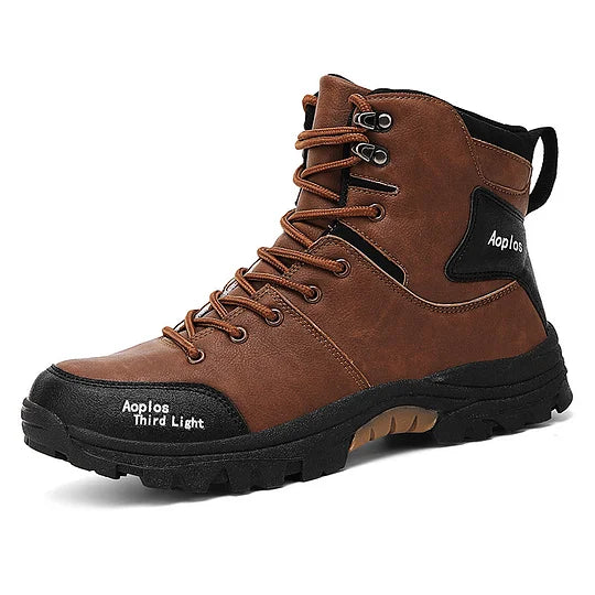 Botas de senderismo impermeables, antideslizantes y antiperforación para hombre, con soporte para el tobillo, puntera ancha y soporte para el arco, botas de trabajo ortopédicas