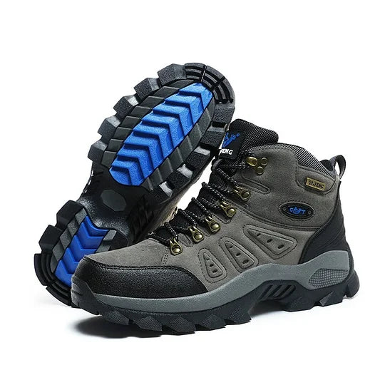 Botas ortopédicas de montañismo para hombre, con soporte para el tobillo, impermeables, antideslizantes, de punta ancha y tácticas (mejora de durabilidad)