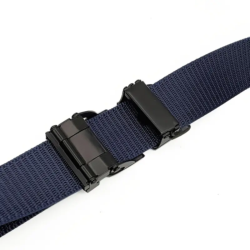 Cinturón informal de nailon tejido para hombre, ideal para actividades al aire libre y deportivas (B005)