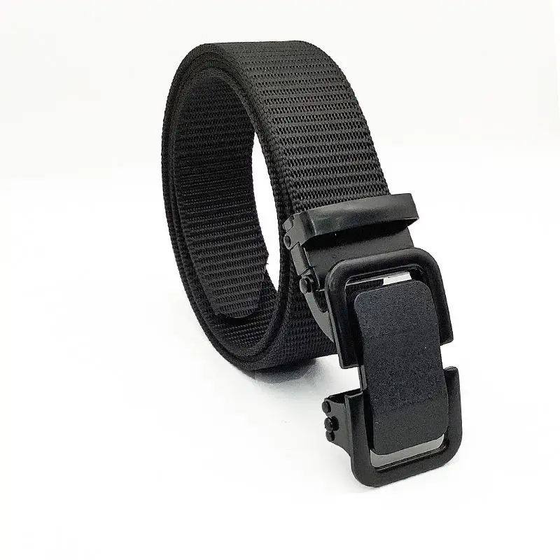 Cinturón informal de nailon tejido para hombre, ideal para actividades al aire libre y deportivas (B005)