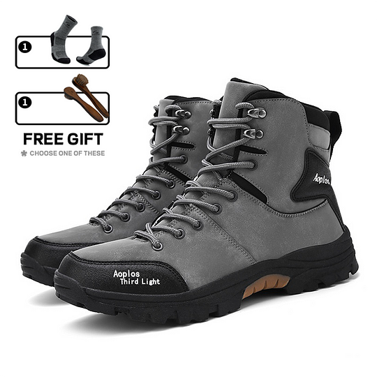 Botas de senderismo impermeables, antideslizantes y antiperforación para hombre, con soporte para el tobillo, puntera ancha y soporte para el arco, botas de trabajo ortopédicas