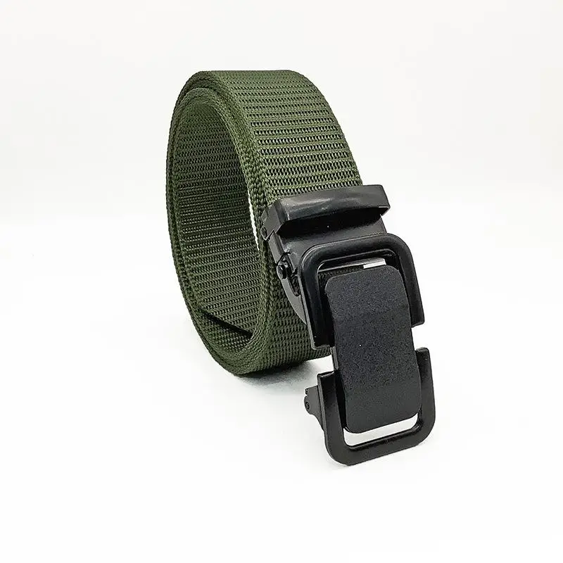 Cinturón informal de nailon tejido para hombre, ideal para actividades al aire libre y deportivas (B005)