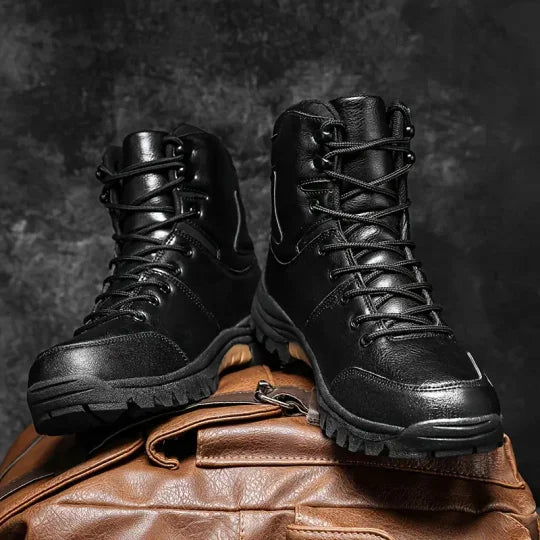 Botas de senderismo impermeables, antideslizantes y antiperforación para hombre, con soporte para el tobillo, puntera ancha y soporte para el arco, botas de trabajo ortopédicas