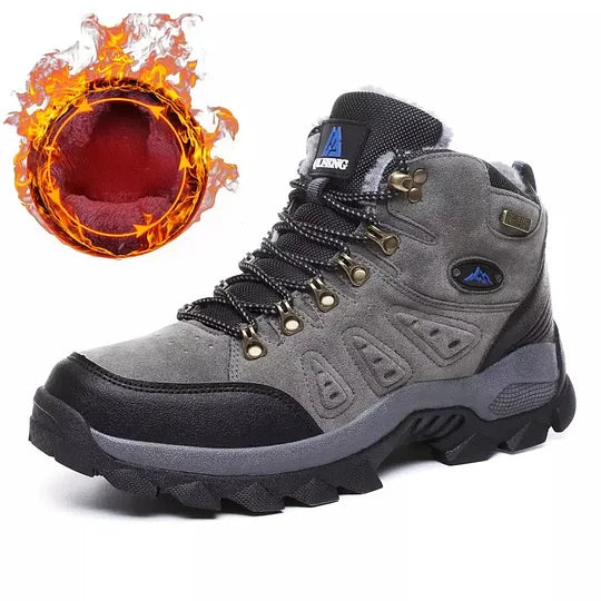 Botas ortopédicas de montañismo para hombre, con soporte para el tobillo, impermeables, antideslizantes, de punta ancha y tácticas (mejora de durabilidad)