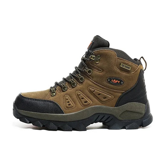Botas ortopédicas de montañismo para hombre, con soporte para el tobillo, impermeables, antideslizantes, de punta ancha y tácticas (mejora de durabilidad)