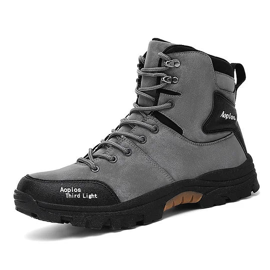 Botas de senderismo impermeables, antideslizantes y antiperforación para hombre, con soporte para el tobillo, puntera ancha y soporte para el arco, botas de trabajo ortopédicas