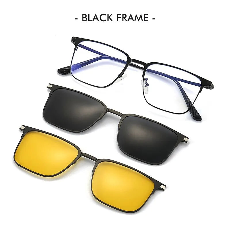 Gafas de sol polarizadas magnéticas 3 en 1