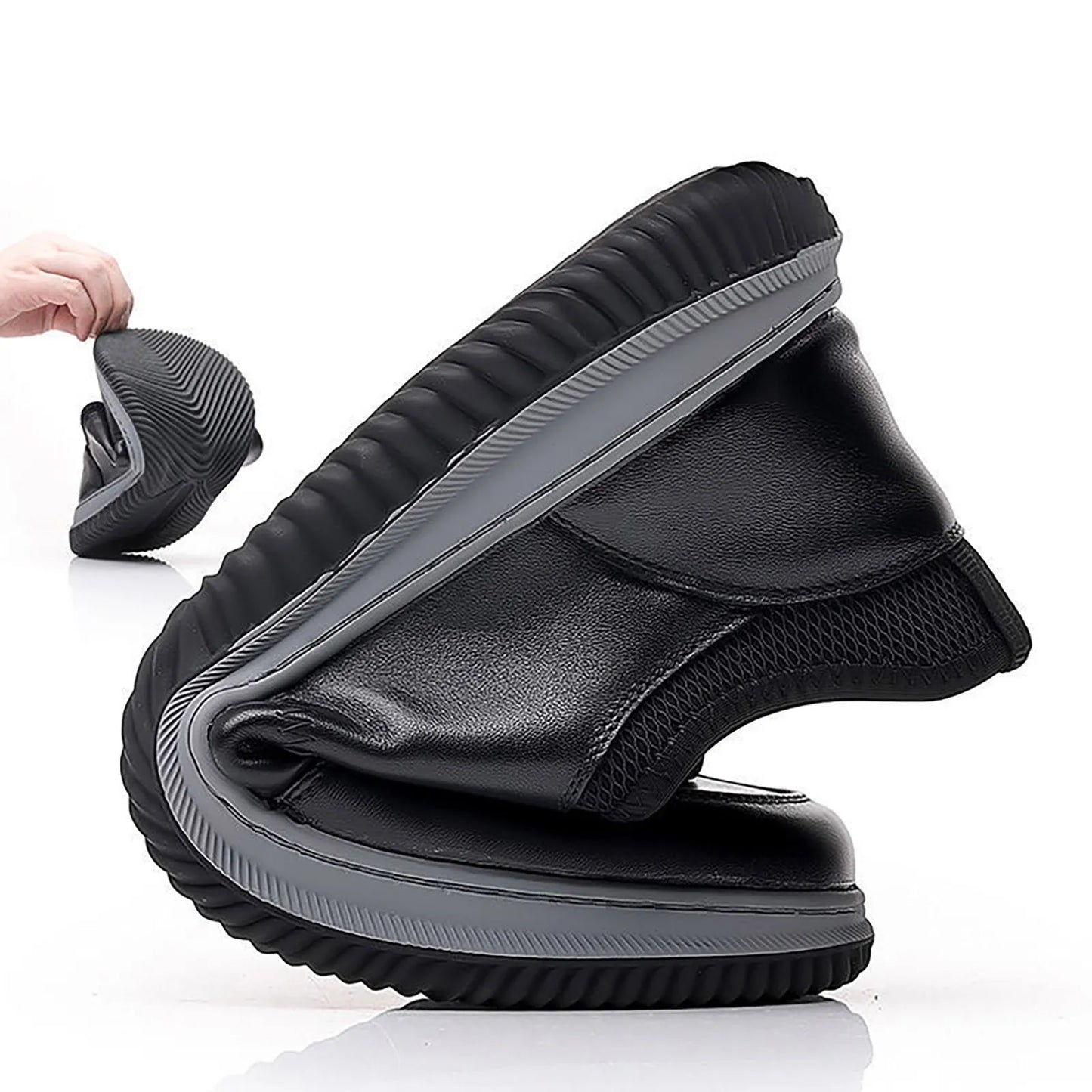 Zapatillas ortopédicas de cuero cómodas para hombre