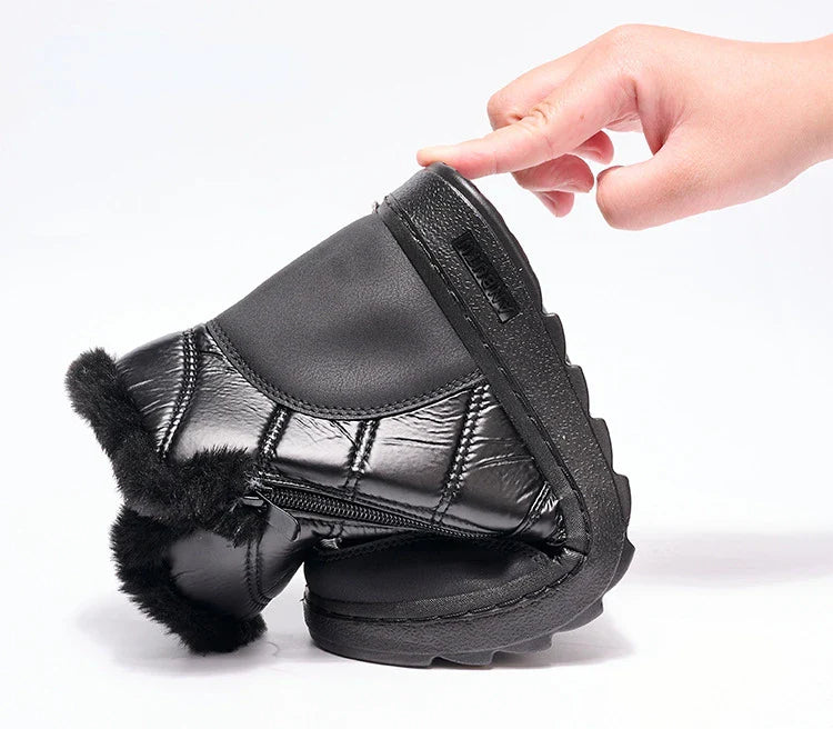 Botas de nieve impermeables y cómodas con absorción de impactos para mujer