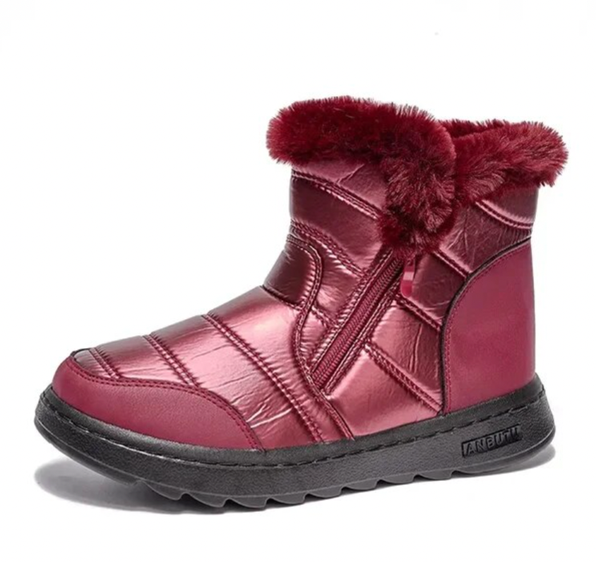 Botas de nieve impermeables y cómodas con absorción de impactos para mujer