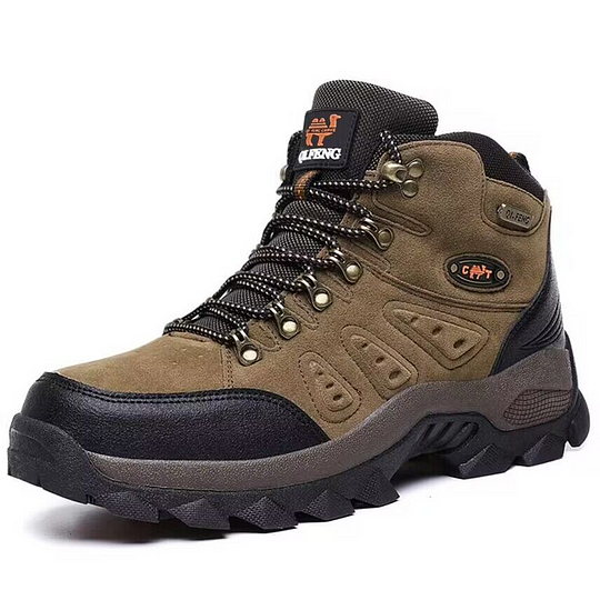Botas ortopédicas de montañismo para hombre, con soporte para el tobillo, impermeables, antideslizantes, de punta ancha y tácticas (mejora de durabilidad)