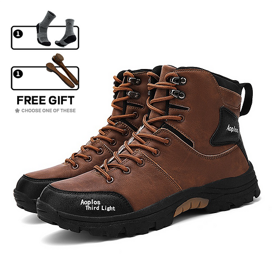 Botas de senderismo impermeables, antideslizantes y antiperforación para hombre, con soporte para el tobillo, puntera ancha y soporte para el arco, botas de trabajo ortopédicas