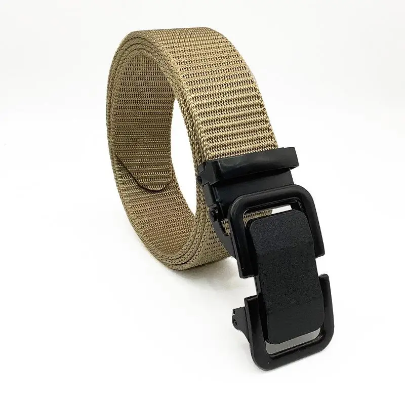 Cinturón informal de nailon tejido para hombre, ideal para actividades al aire libre y deportivas (B005)