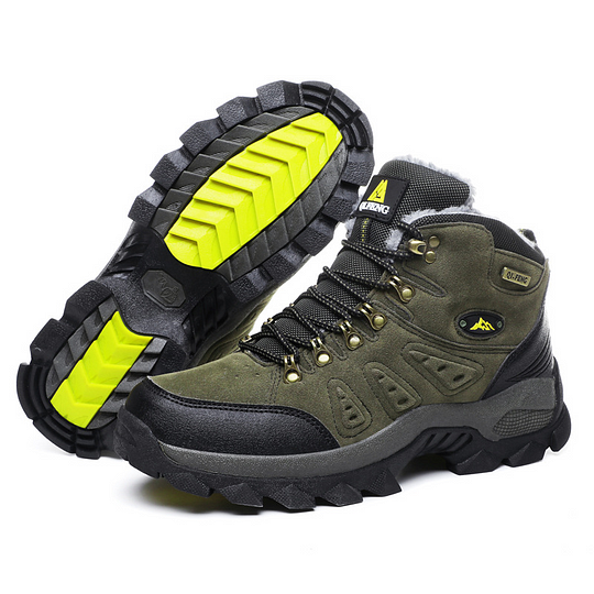 Botas ortopédicas de montañismo para hombre, con soporte para el tobillo, impermeables, antideslizantes, de punta ancha y tácticas (mejora de durabilidad)