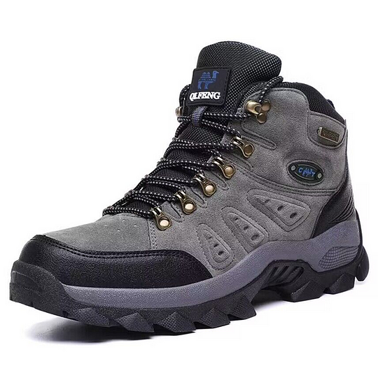 Botas ortopédicas de montañismo para hombre, con soporte para el tobillo, impermeables, antideslizantes, de punta ancha y tácticas (mejora de durabilidad)