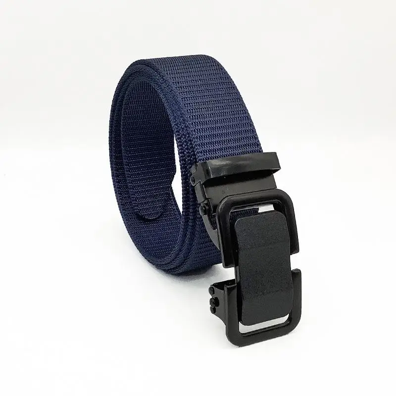 Cinturón informal de nailon tejido para hombre, ideal para actividades al aire libre y deportivas (B005)