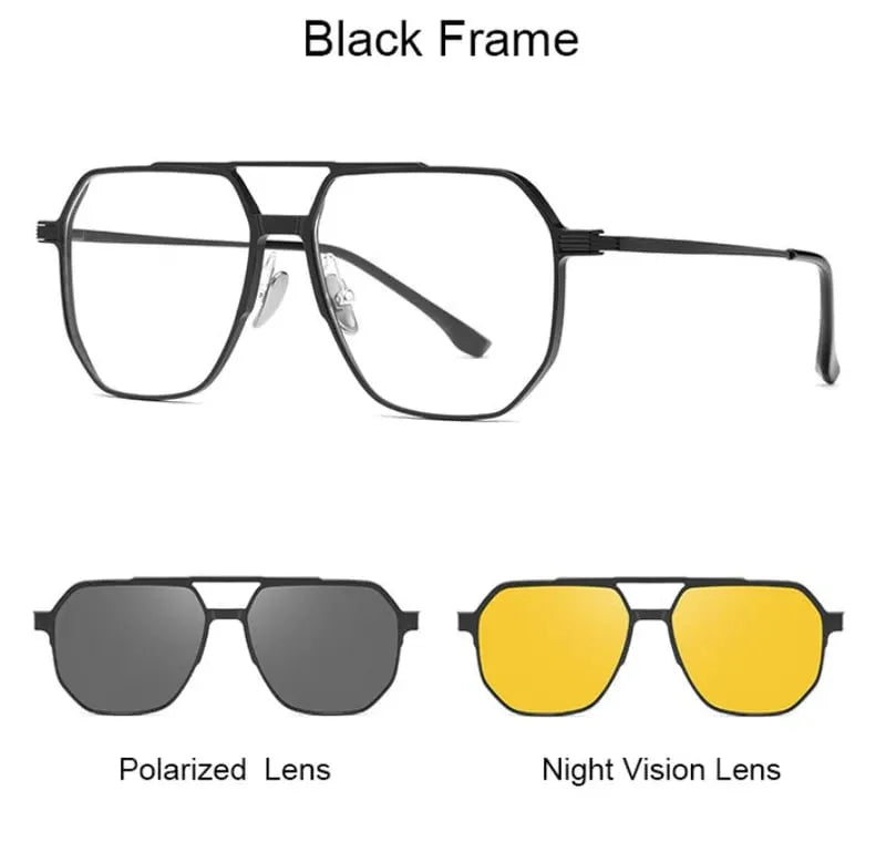 Gafas de sol polarizadas magnéticas 3 en 1