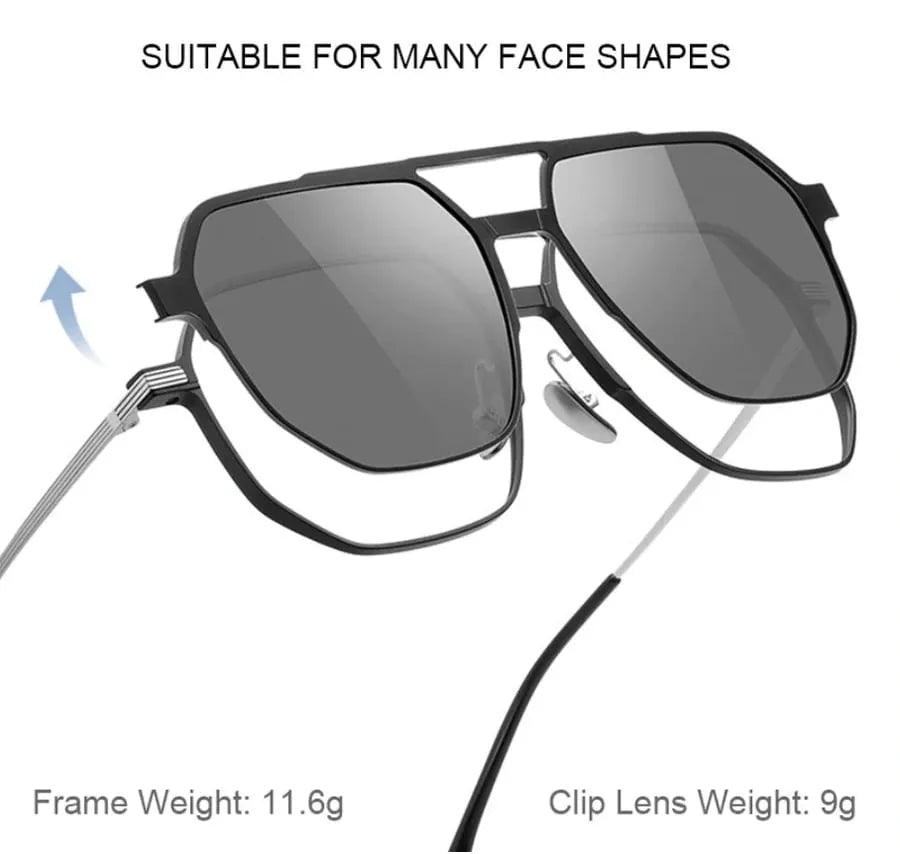 Gafas de sol polarizadas magnéticas 3 en 1