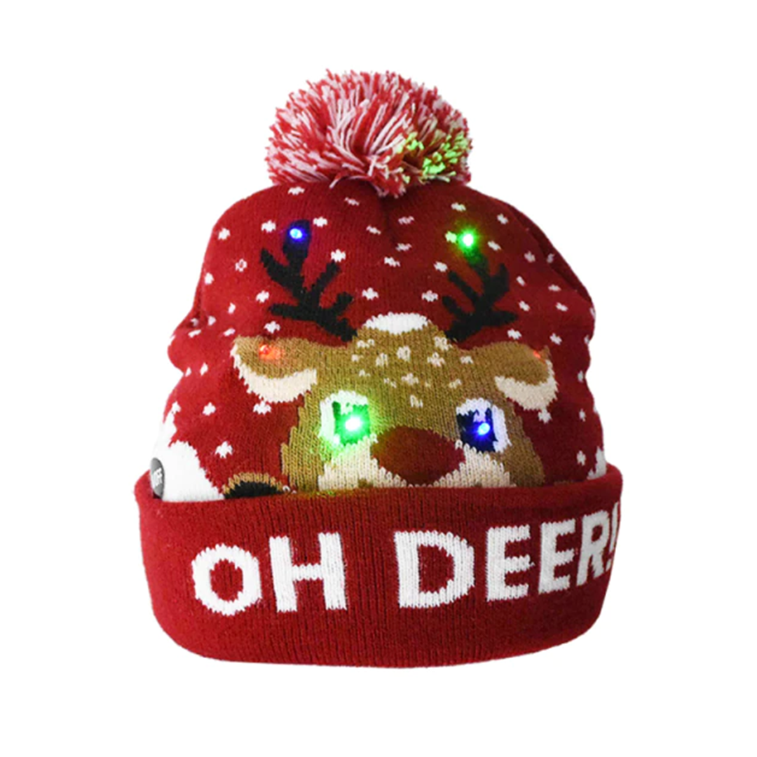 Gorro navideño iluminado