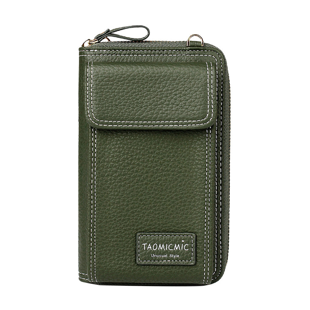 Bolso de mano de cuero esencial para teléfono móvil