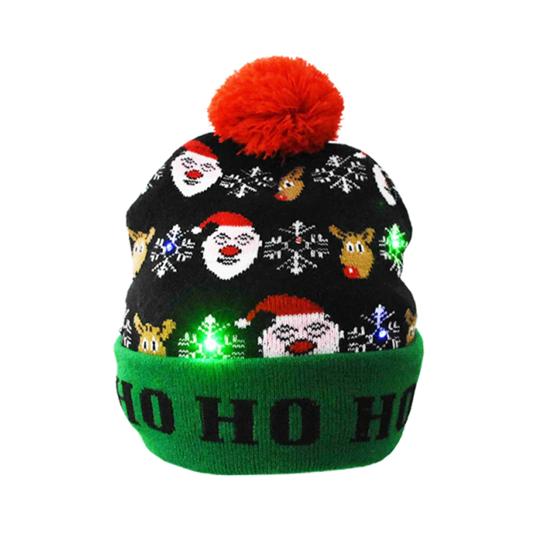 Gorro navideño iluminado