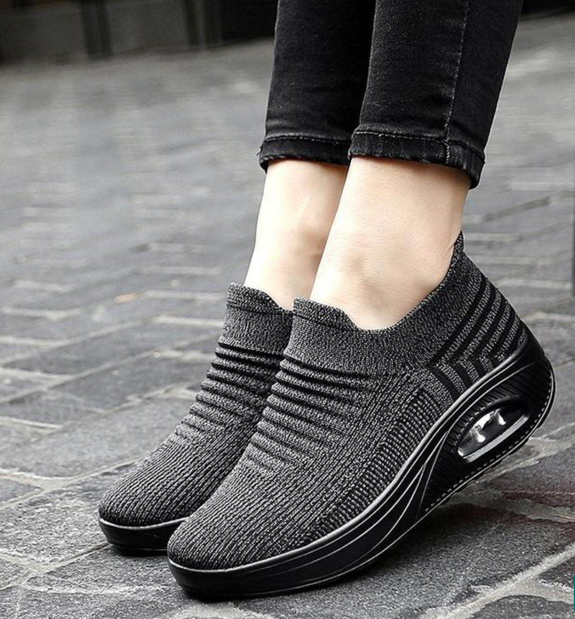Zapatos ortopédicos elásticos y ligeros para caminar para mujer