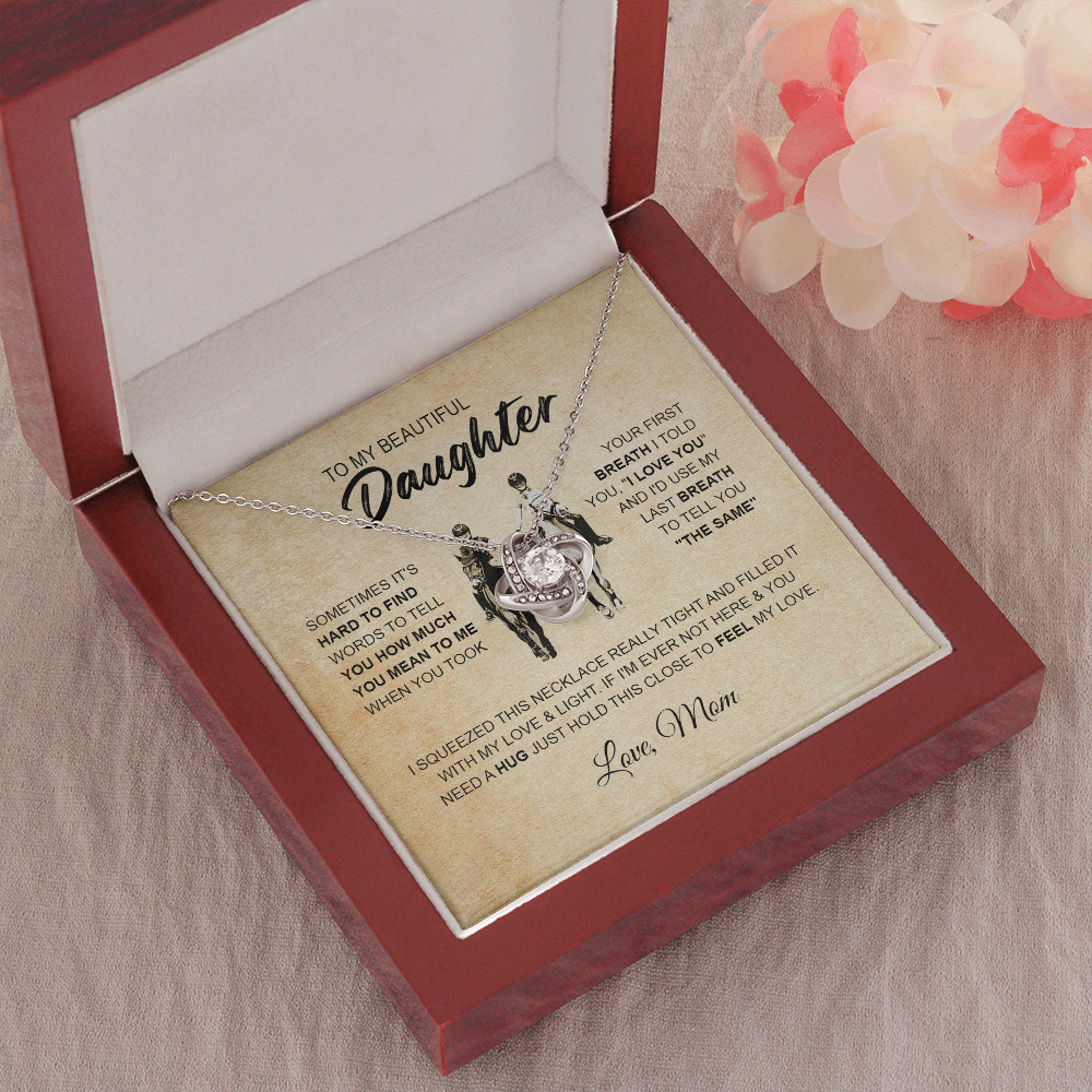 To My Beautiful Daughter | Love Knot Necklace