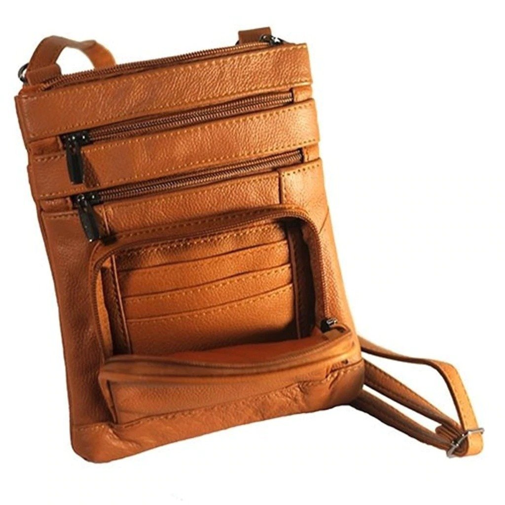 Bolso bandolera de piel suave de primera calidad