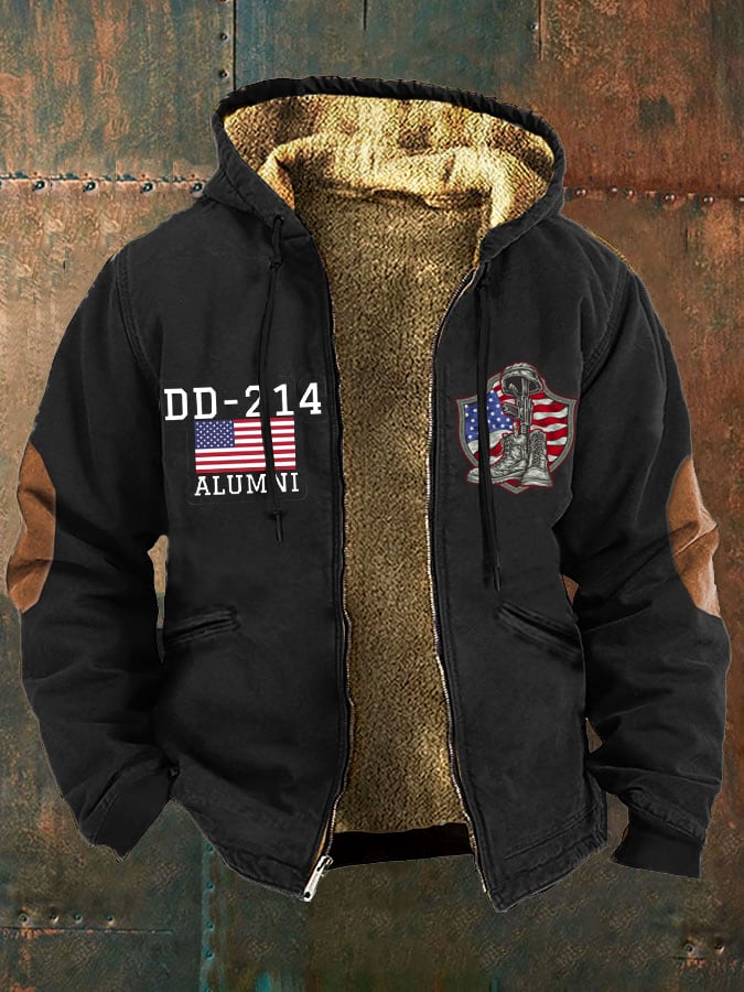 Men's Veteran DD-214 Printed Fleece Jacket