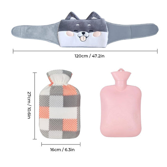 🎁 Christmas Sale 49%🎄 Plush Refillable Hot Water Bottle Belt [Universal Fitment]