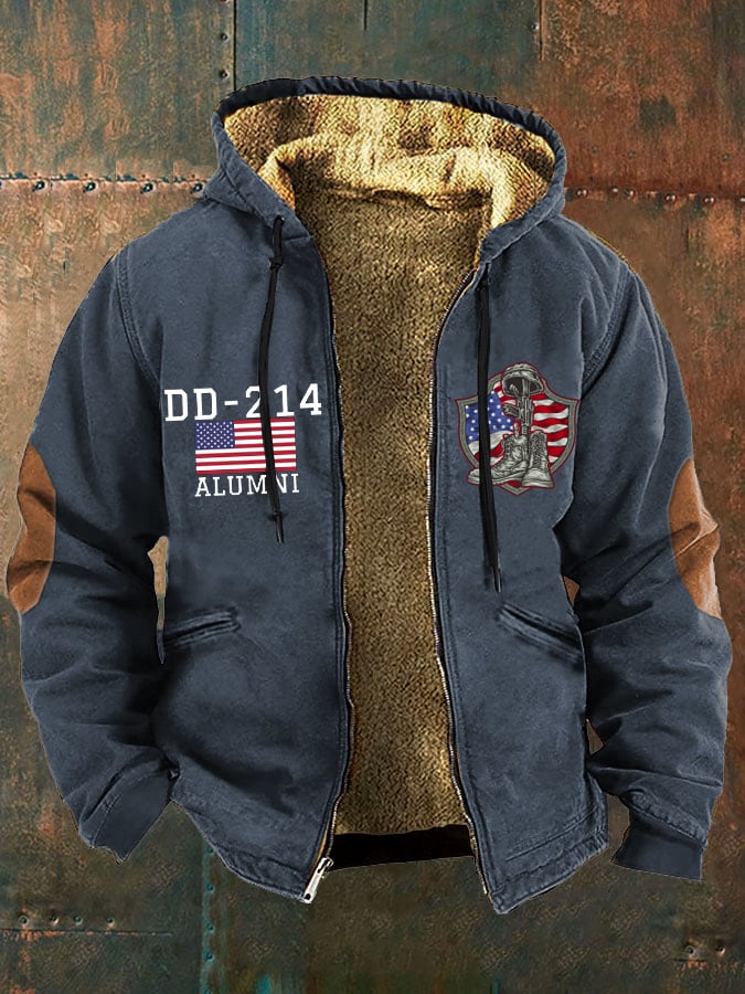 Men's Veteran DD-214 Printed Fleece Jacket