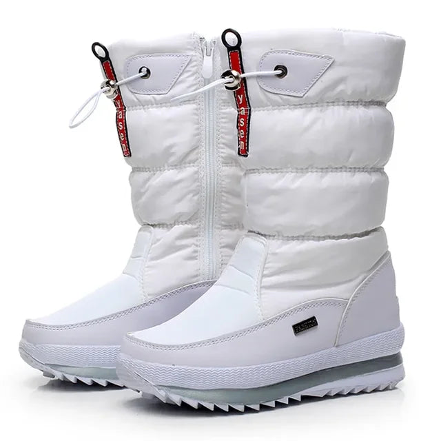 🔥🔥Women's premium waterproof, non-slip faux fur snow boots