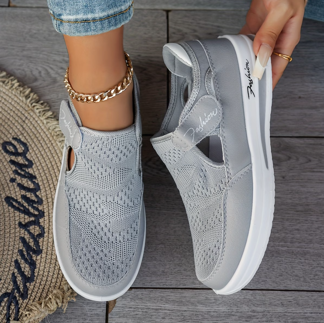 Women's Orthopedic Breathable Slip-On Shoes, Mary Jane Hybrid Sneakers