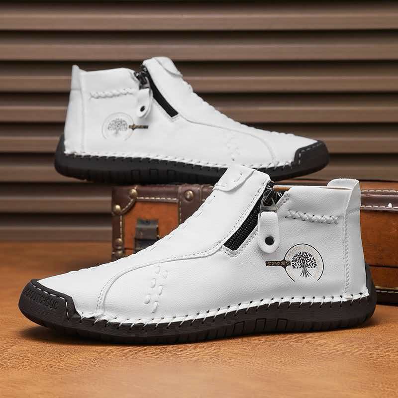 Women’s Hand-Stitched Comfort Ankle Boots – Easy Side Zip