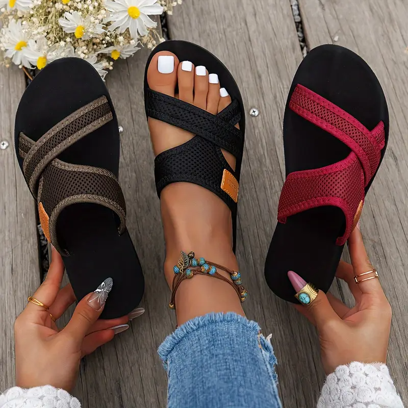 🌸 Last day 49% Off ❤️ Women's Orthotic Strappy Flat Sandals