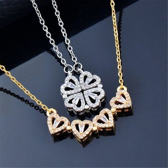 Four-Leaf Heart Shape Necklace