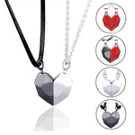 Two Souls One Heart Pendant Necklaces for Couple,Wishing Stone Creative Magnet Couples Necklace