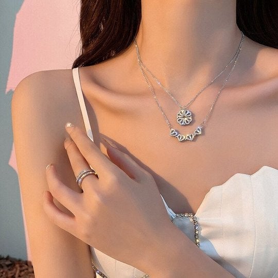 Four-Leaf Heart Shape Necklace