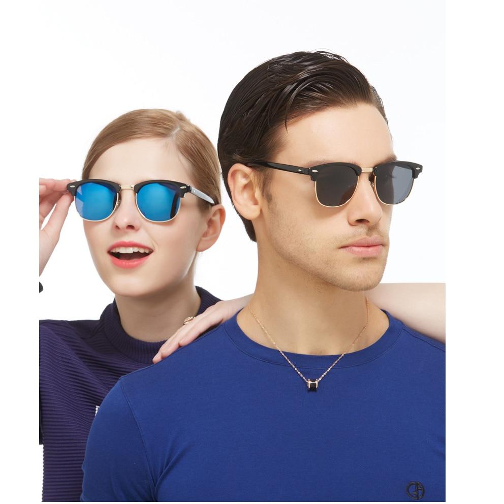 Retro Half-frame Polarized Sunglasses UV400