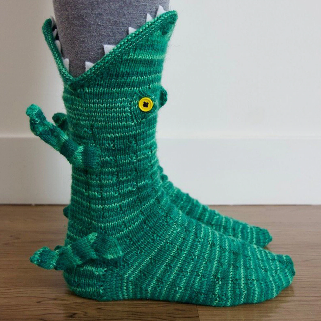 Knit Crocodile Socks [Buy 2 Save More 15%]