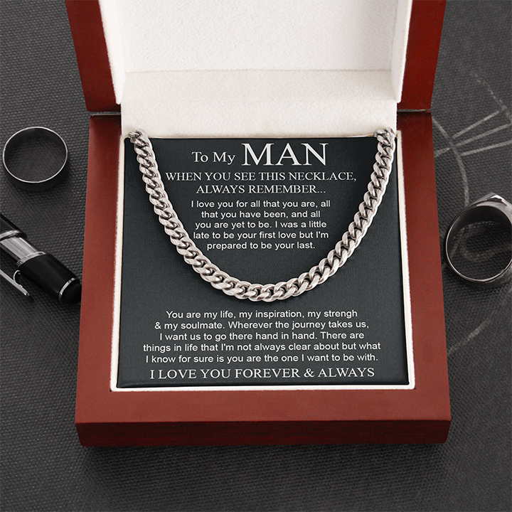 To My Man - I Want To Be With | Cuban Link Chain Necklace